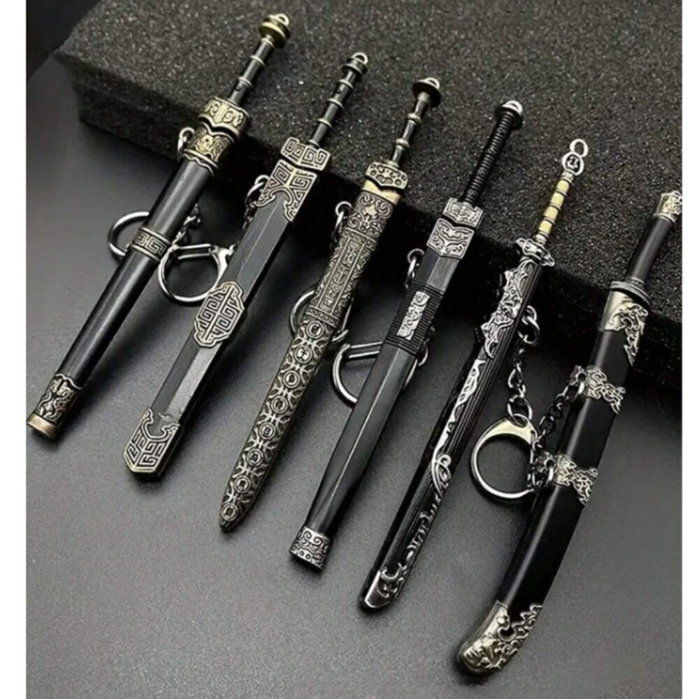 Sword Keychain with Sheath Mini Sword Random Metal #1